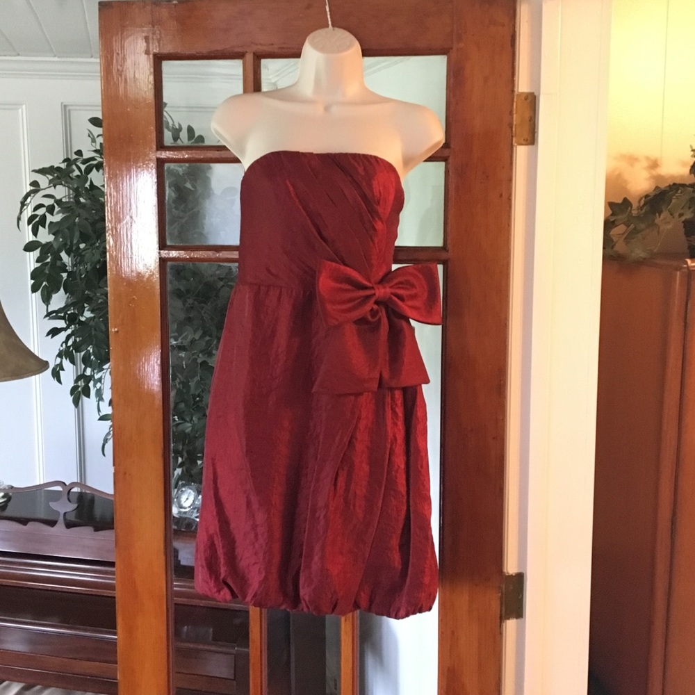 Burgundy cocktail dress